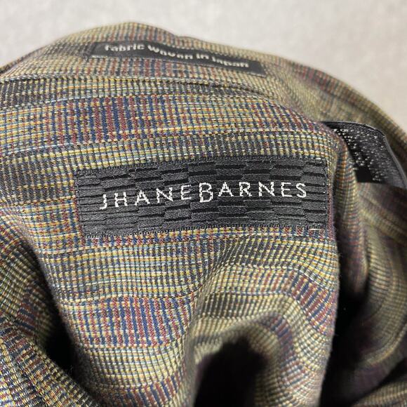 Vintage Jhane Barnes Shirt Mens M Fabric Woven in Japan Abstract Button Up - Picture 5 of 7